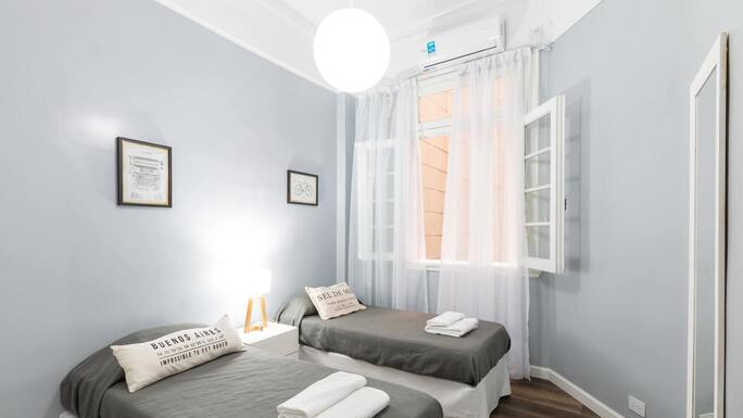 bedroom grey and blue